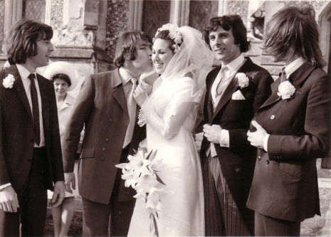 The Troggs at our Wedding 1969. Note: my mum keeping an eye on me